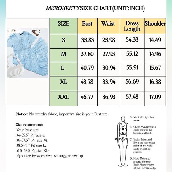 NEW Floral Lace Wedding Dress Bridesmaid Cocktail Maxi M 8/10 - Picture 6 of 9